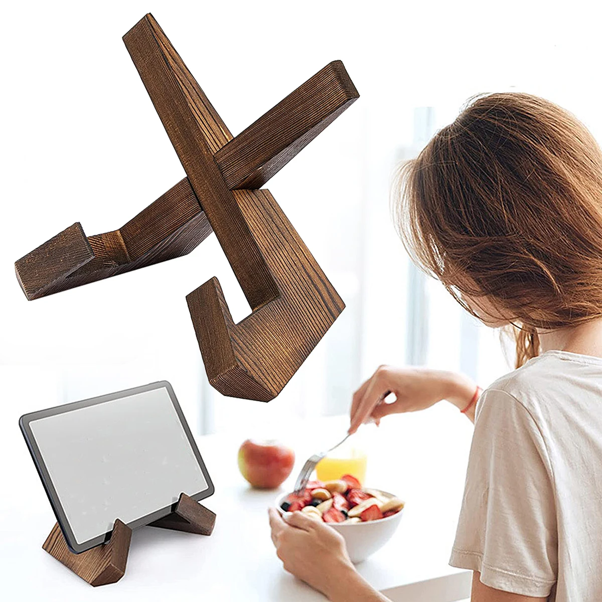 1pcs Cookbook Stand Holder, Desktop Ornament Simple Kitchen Countertop Recipe Holder, Book Reading Rest Music Scores
1pcs Cookbook Stand Holder, Desktop Ornament Simple Kitchen Countertop Recipe Holder, Book Reading Rest Music Scores