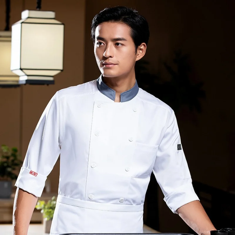 High-end chef workwear, three-quarter sleeve chef uniform set, suitable for restaurants, hotels, and kitchens, available in men'
High-end chef workwear, three-quarter sleeve chef uniform set, suitable for restaurants, hotels, and kitchens, available in men'