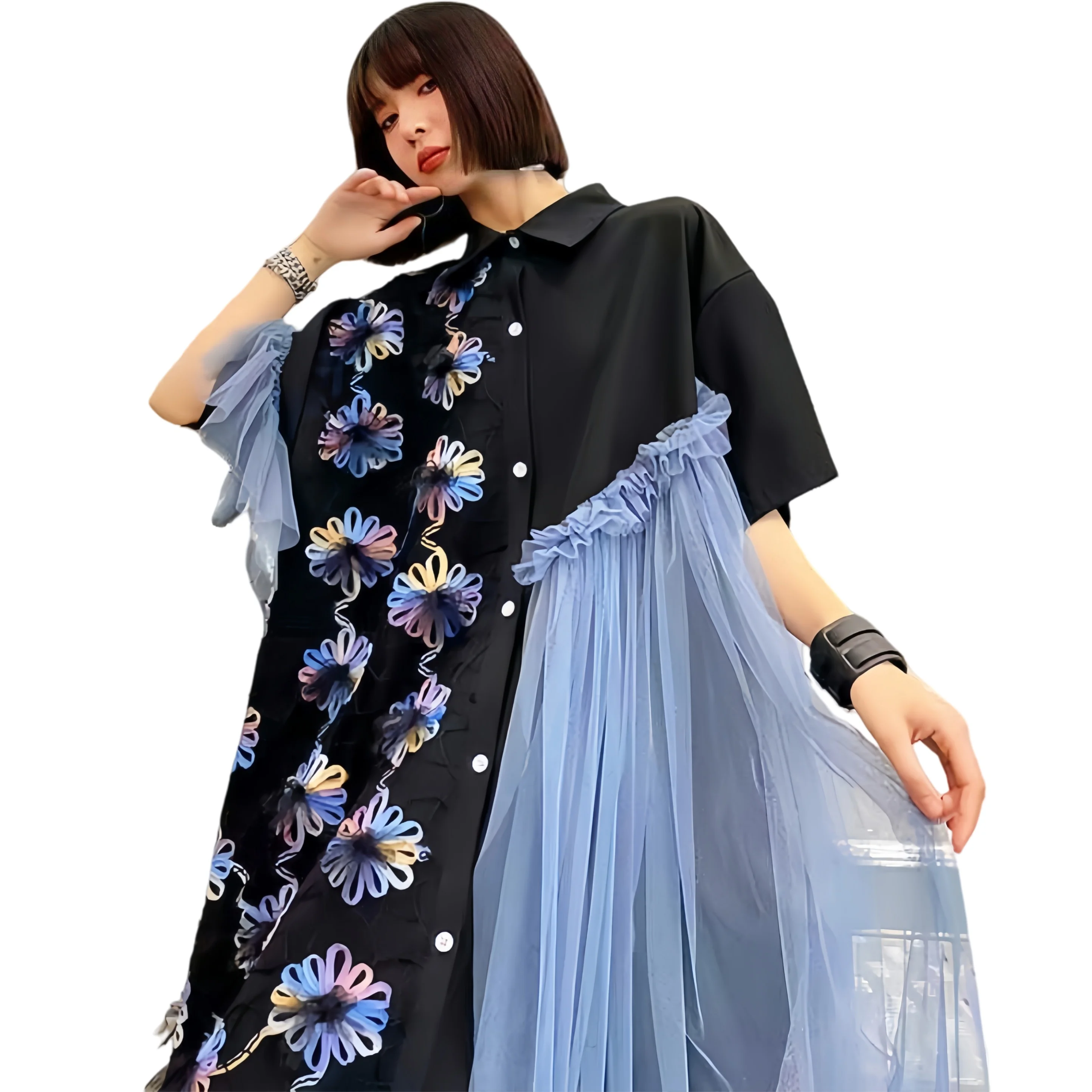Plus Size Irregular Color Block Summer Dress Loose Fit Slimming Embroidered Chiffon Sleeveless European Style Women Dresses100kg
Plus Size Irregular Color Block Summer Dress Loose Fit Slimming Embroidered Chiffon Sleeveless European Style Women Dresses100kg