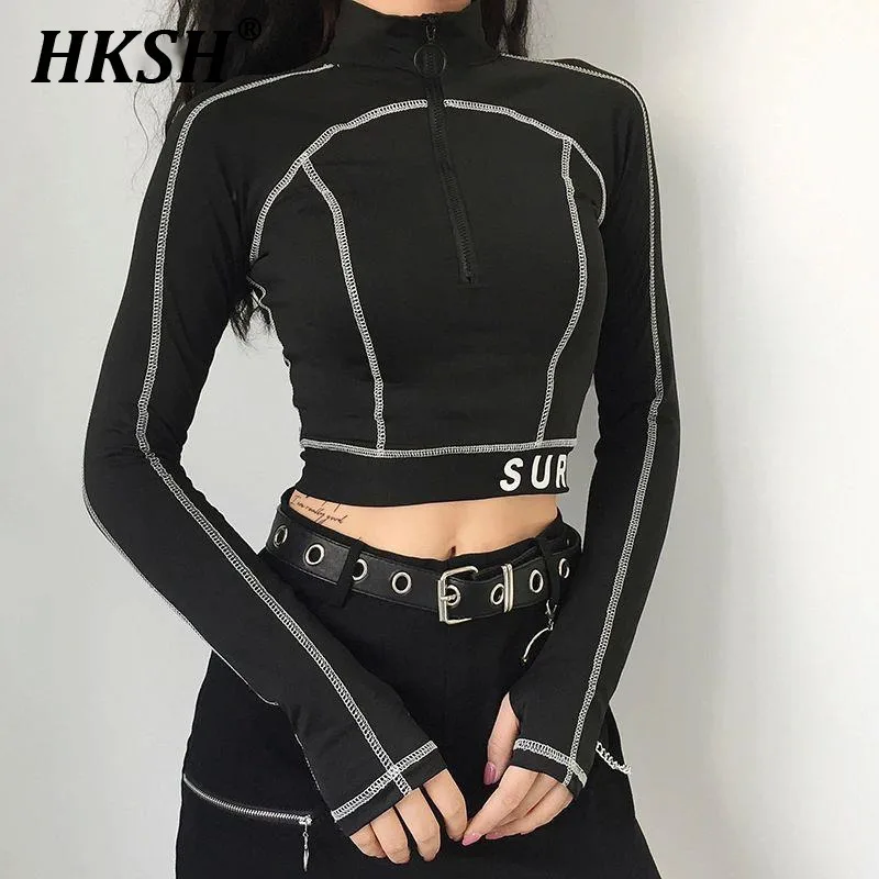 HKSH Весенняя новая женская спортивная футболка Tide Dark с воротником и длинным рукавом, облегающие высокоэластичные футболки Y2K в стиле пэчворк HK5067
HKSH Весенняя новая женская спортивная футболка Tide Dark с воротником и длинным рукавом, облегающие высокоэластичные футболки Y2K в стиле пэчворк HK5067