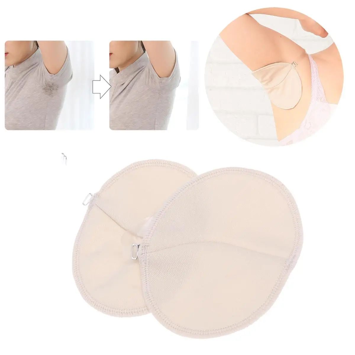 Waterproof Sweat-absorbing Pads 2 Pair Lightweight Dacron Reusable Underarm Stickers Absorb Sweat Eliminate Odor Easy Clean Dry
Waterproof Sweat-absorbing Pads 2 Pair Lightweight Dacron Reusable Underarm Stickers Absorb Sweat Eliminate Odor Easy Clean Dry
