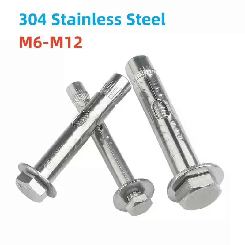 M6 M8 M10 M12 304 Stainless Steel External Hexagon Internal Sleeve Concrete Anchor Bolts Length:10-150mm
M6 M8 M10 M12 304 Stainless Steel External Hexagon Internal Sleeve Concrete Anchor Bolts Length:10-150mm