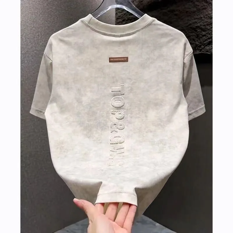 Fashion Summer Men T Shirts Round Neck Letter Printed Luxury Basic Short Sleeve Casual Streetwear Vacation Men Tops
Fashion Summer Men T Shirts Round Neck Letter Printed Luxury Basic Short Sleeve Casual Streetwear Vacation Men Tops