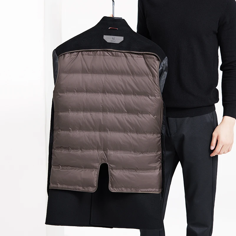 Winter Timeless Men Cashmere Essential Coat With Detachable Puff Goose Down Vest Lining Wool Overcoat Classic Black Brown Attire
Winter Timeless Men Cashmere Essential Coat With Detachable Puff Goose Down Vest Lining Wool Overcoat Classic Black Brown Attire