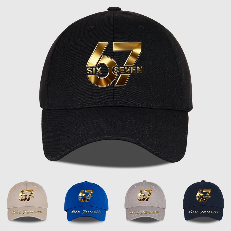 "67 Six Seven" Gold Letter Print Baseball Cap Adjustable Daily Wear Streetwear Hat For Trend Lovers
"67 Six Seven" Gold Letter Print Baseball Cap Adjustable Daily Wear Streetwear Hat For Trend Lovers