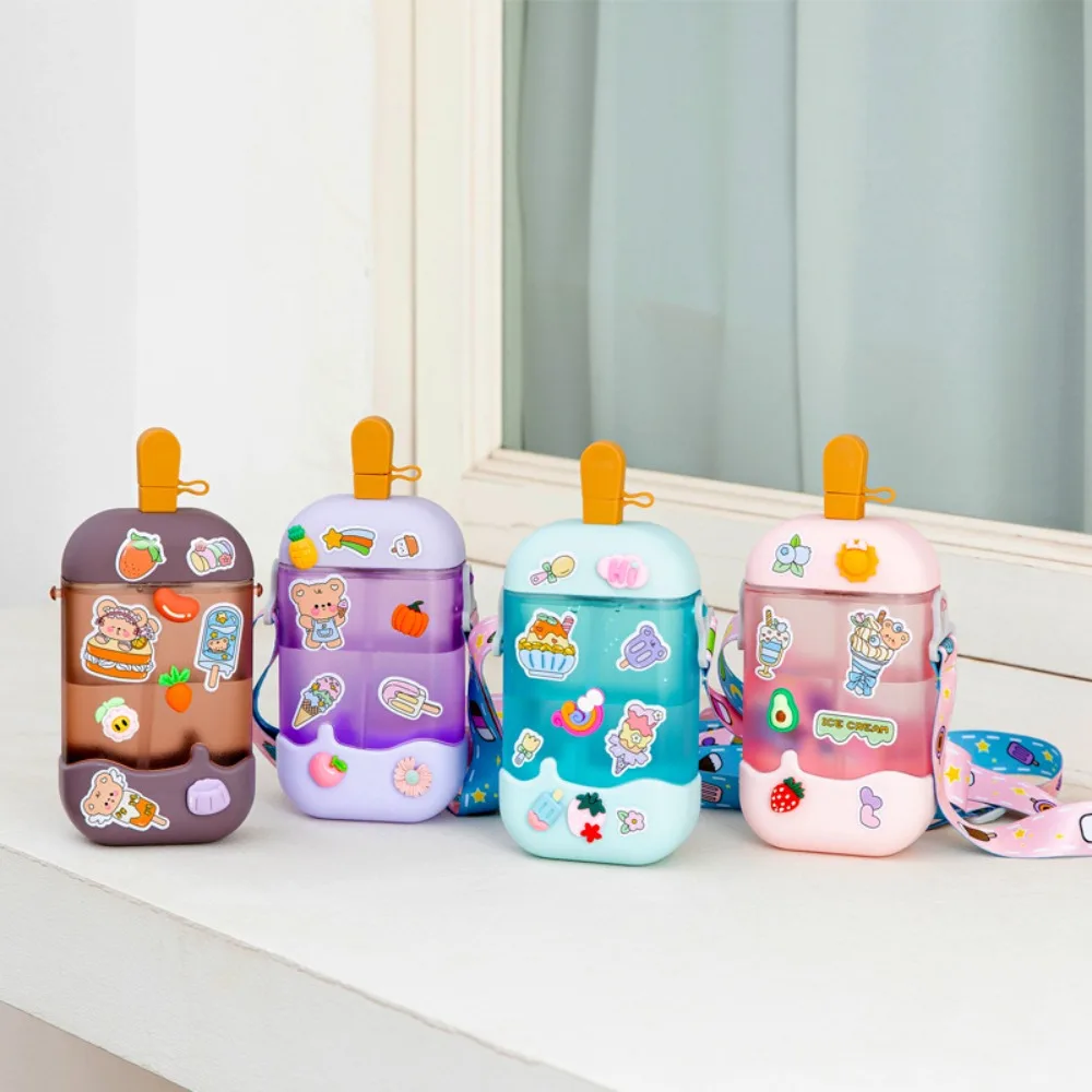 Ice Cream Popsicle Shape Water Cup Plastic 400ML Plastic Spout Cup Crossbody Strap Student Water Bottle
Ice Cream Popsicle Shape Water Cup Plastic 400ML Plastic Spout Cup Crossbody Strap Student Water Bottle