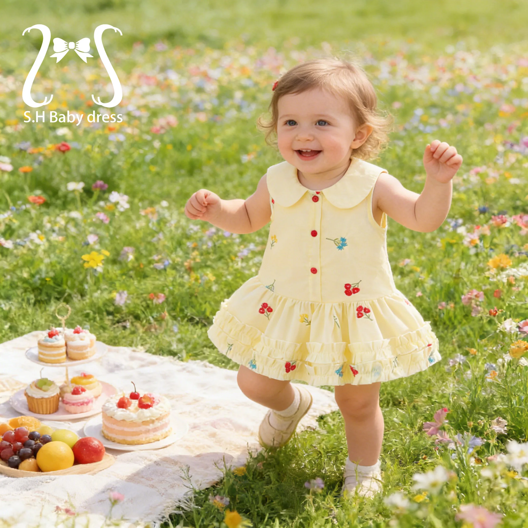 Toddler Baby Girls Yellow Floral Print Dress Summer Infant Sleeveless Sundress Newborn Cute Casual Cherry Flower Outfit Kid 0-4T
Toddler Baby Girls Yellow Floral Print Dress Summer Infant Sleeveless Sundress Newborn Cute Casual Cherry Flower Outfit Kid 0-4T