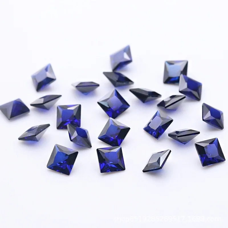 34# Royal Blue Corundum Square Synthetic Princess Cut Blue Sapphire Gemstones
34# Royal Blue Corundum Square Synthetic Princess Cut Blue Sapphire Gemstones