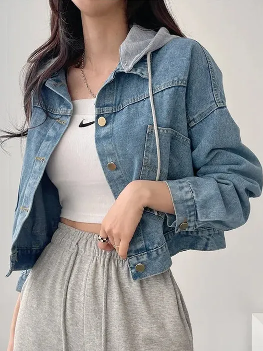 Waable Women's Denim Jaet with Detachable Hat Loose Fit Slimming Button Ba Split Cotton Long Sve ort Coat
Waable Women's Denim Jaet with Detachable Hat Loose Fit Slimming Button Ba Split Cotton Long Sve ort Coat