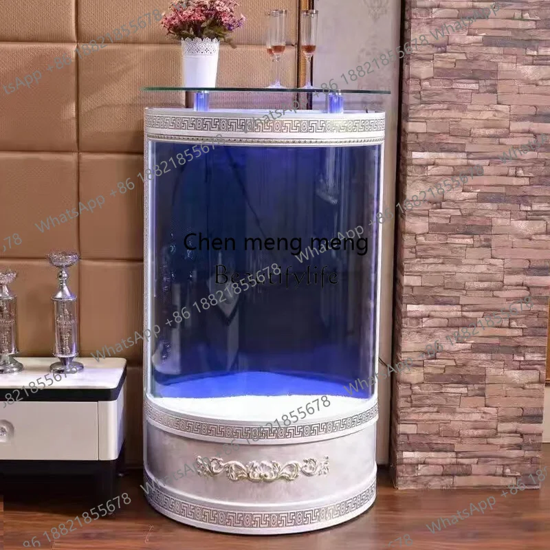 fish tank aquarium European-style household living room goldfish tank cylindrical glass against the wall Ecological water-free
fish tank aquarium European-style household living room goldfish tank cylindrical glass against the wall Ecological water-free