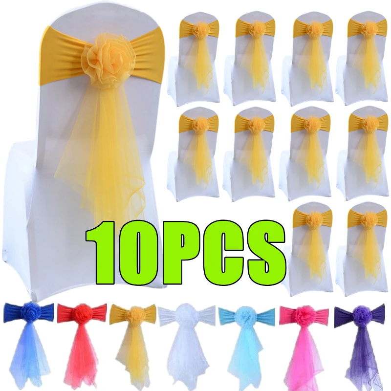 10PCS Elastic Chair Sashes Hydrangea Flower Gauze Yarn Knot Belt Tie Bow For Hotel Wedding Events Banquet Birthday Party Decors
10PCS Elastic Chair Sashes Hydrangea Flower Gauze Yarn Knot Belt Tie Bow For Hotel Wedding Events Banquet Birthday Party Decors