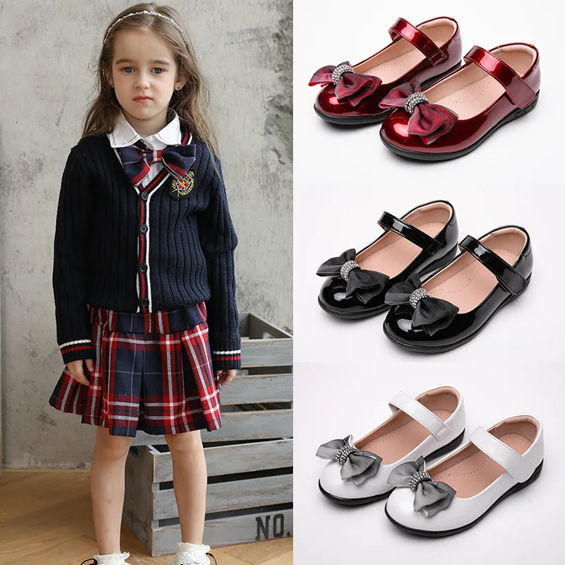 Spring Autumn Bowknot Patent Leather Shoes For Kids Girls Princess Dress Shoes Age 4-12 Years Child Black School Shoes Flat Shoe
Spring Autumn Bowknot Patent Leather Shoes For Kids Girls Princess Dress Shoes Age 4-12 Years Child Black School Shoes Flat Shoe