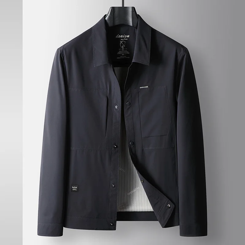 Spring Autumn Men Cargo Coat Thin Simple Solid Color Male Outerwear Long Sleeve Pocket Breathable Business Casual Man Jacket
Spring Autumn Men Cargo Coat Thin Simple Solid Color Male Outerwear Long Sleeve Pocket Breathable Business Casual Man Jacket