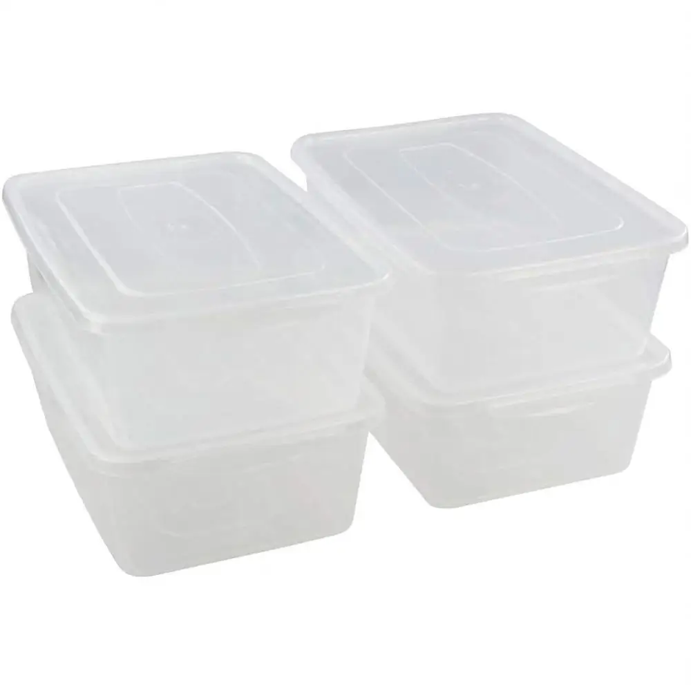 4-Pack Clear 14-Quart Plastic Storage Bins with Lids
4-Pack Clear 14-Quart Plastic Storage Bins with Lids