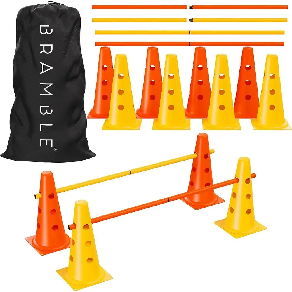Agility Training Hurdles Set with 3 Height Levels, 12 Cones & 6 Poles for Kids, Football, and Dog Training
Agility Training Hurdles Set with 3 Height Levels, 12 Cones & 6 Poles for Kids, Football, and Dog Training