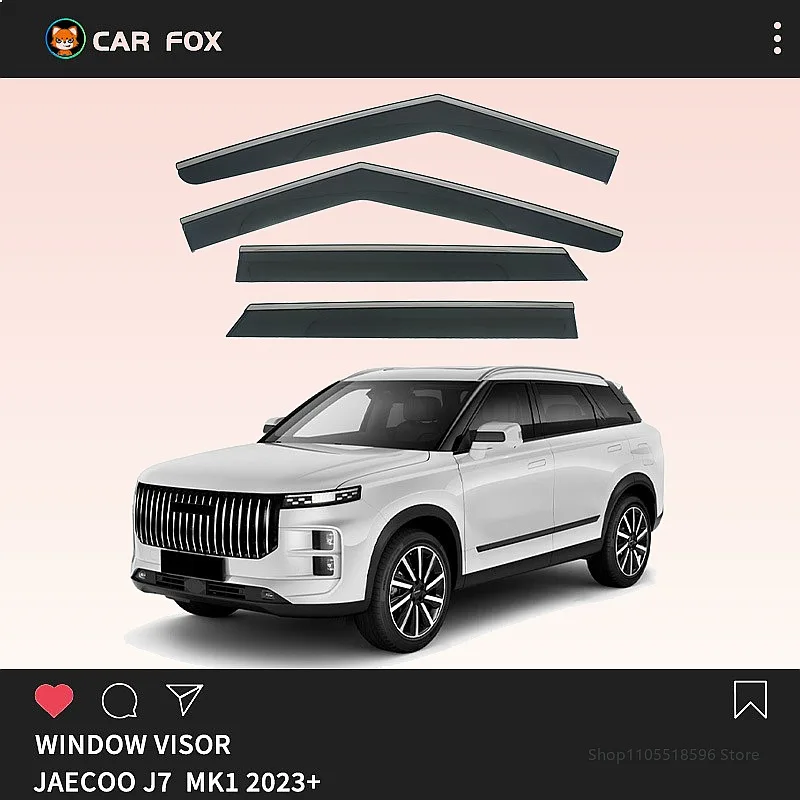 4Pcs For Jaecoo J7 2023+ Car Window Visor Rain Sun Shade Awning Windshield Side Auto Accessories
4Pcs For Jaecoo J7 2023+ Car Window Visor Rain Sun Shade Awning Windshield Side Auto Accessories