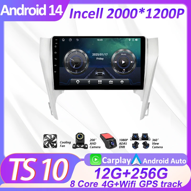 Car Video Player For Toyota Camry 7 XV 50 55 2011 - 2014 Car Radio Multimedia Player Autoradio 8 Core GPS Carplay Android Auto
Car Video Player For Toyota Camry 7 XV 50 55 2011 - 2014 Car Radio Multimedia Player Autoradio 8 Core GPS Carplay Android Auto