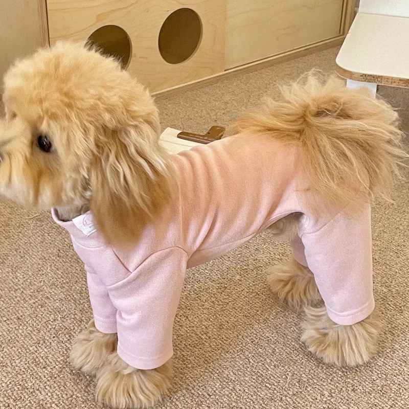 Pet Autumn and Winter Plush Warm Elastic Jumpsuit Small Dog Home Clothing Four Legged Pants Dog Base Shirt Puppy Clothes
Pet Autumn and Winter Plush Warm Elastic Jumpsuit Small Dog Home Clothing Four Legged Pants Dog Base Shirt Puppy Clothes