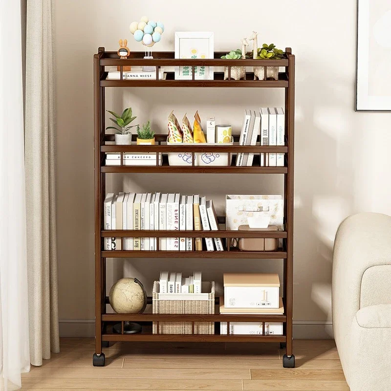 Household Goods Wheel Rack Removable Kitchen Floor Crevice LockerChildren's Simple Bookshelf Multi-layer Solid Wood Storage Rack
Household Goods Wheel Rack Removable Kitchen Floor Crevice LockerChildren's Simple Bookshelf Multi-layer Solid Wood Storage Rack