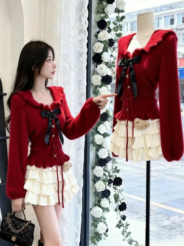 Женский свитер Cisas Aosphere с воротником-стойкой, весенне-осенняя верхняя одежда, с завязками на талии, длинный рукав, вязаный, красный, новогодний
Женский свитер Cisas Aosphere с воротником-стойкой, весенне-осенняя верхняя одежда, с завязками на талии, длинный рукав, вязаный, красный, новогодний