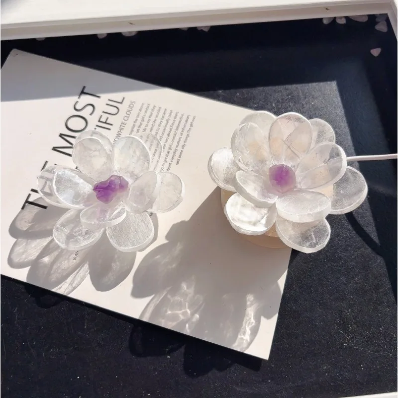 Hot-selling Plaster Matte Frosted Lotus, Natural Crystal Amethyst Flower, Handmade Table Decoration Christmas Gifts
Hot-selling Plaster Matte Frosted Lotus, Natural Crystal Amethyst Flower, Handmade Table Decoration Christmas Gifts