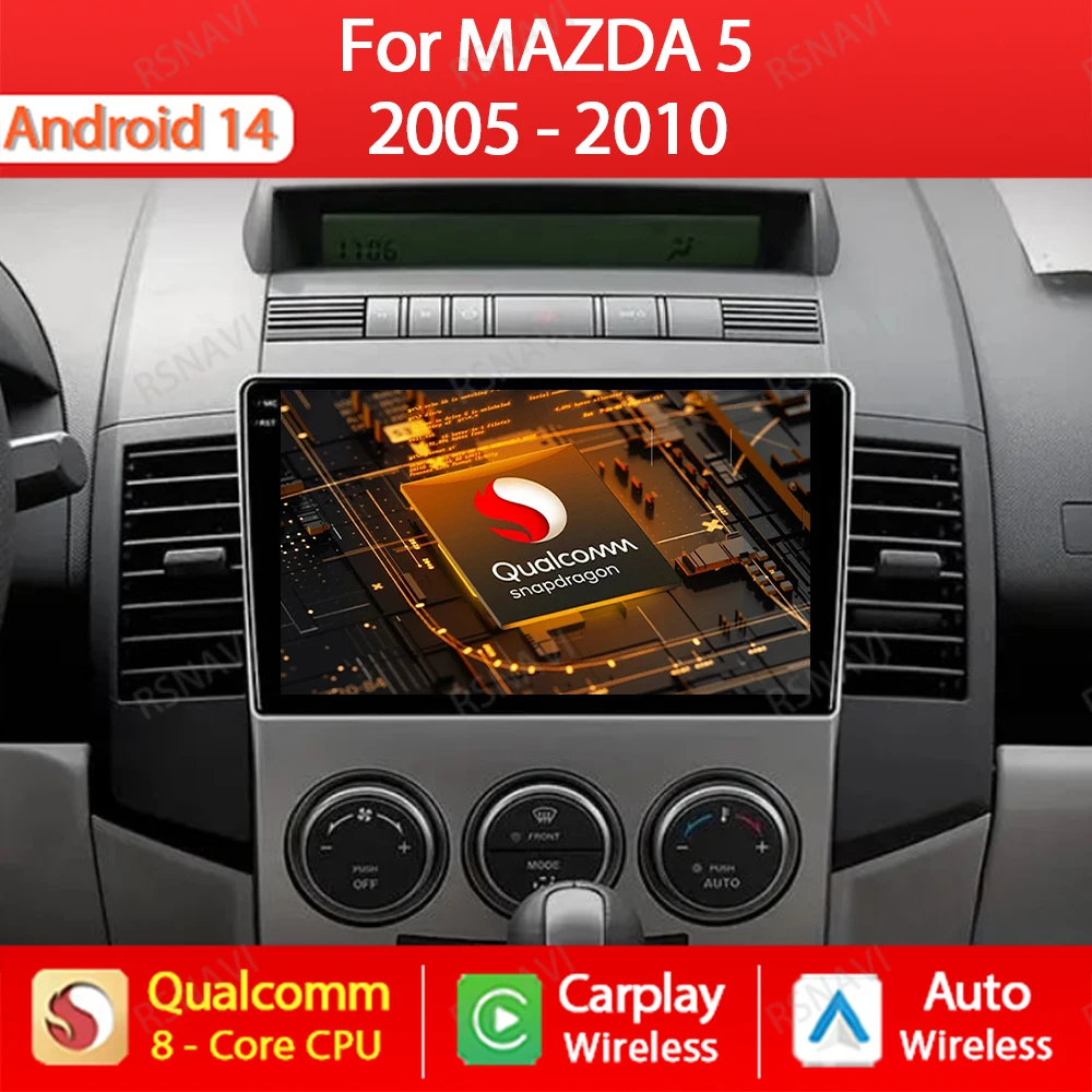 Android 14 Car Radio For MAZDA 5 2005 2006 2007 2008 2009 2010 Head Unit Multimedia Player GPS Carplay Auto Navigation 4G WIFI
Android 14 Car Radio For MAZDA 5 2005 2006 2007 2008 2009 2010 Head Unit Multimedia Player GPS Carplay Auto Navigation 4G WIFI