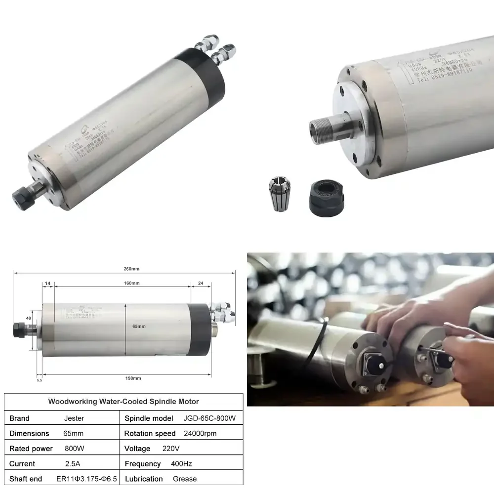 Jinan Hongyang CNC Machinery Water-Cooled Spindle 0.8KW with Motor Gear Bearing for Woodworking Machine
Jinan Hongyang CNC Machinery Water-Cooled Spindle 0.8KW with Motor Gear Bearing for Woodworking Machine