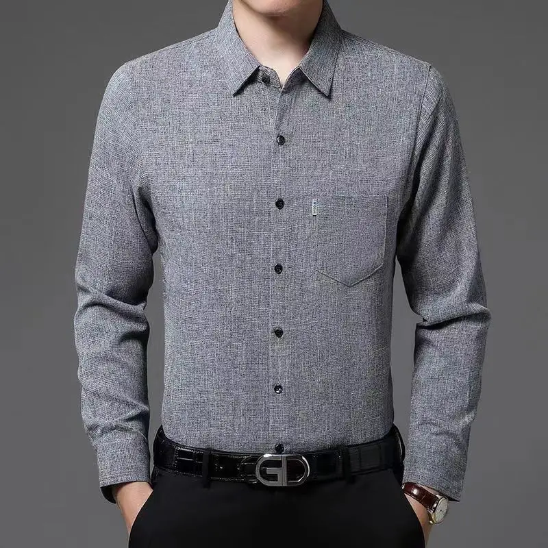 Men's Cotton Linen Blend Long Sleeve Shirt Loose Fit Casual Solid Color Button Down Blouse
Men's Cotton Linen Blend Long Sleeve Shirt Loose Fit Casual Solid Color Button Down Blouse