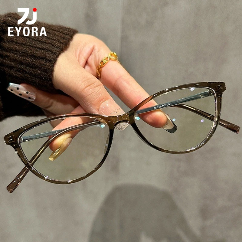 EYORA Stylish Cat Eye Small Frame Reading Glasses for Women Anti Blue Ray Photochromic Glasses Optical Lenses with Prescription
EYORA Stylish Cat Eye Small Frame Reading Glasses for Women Anti Blue Ray Photochromic Glasses Optical Lenses with Prescription