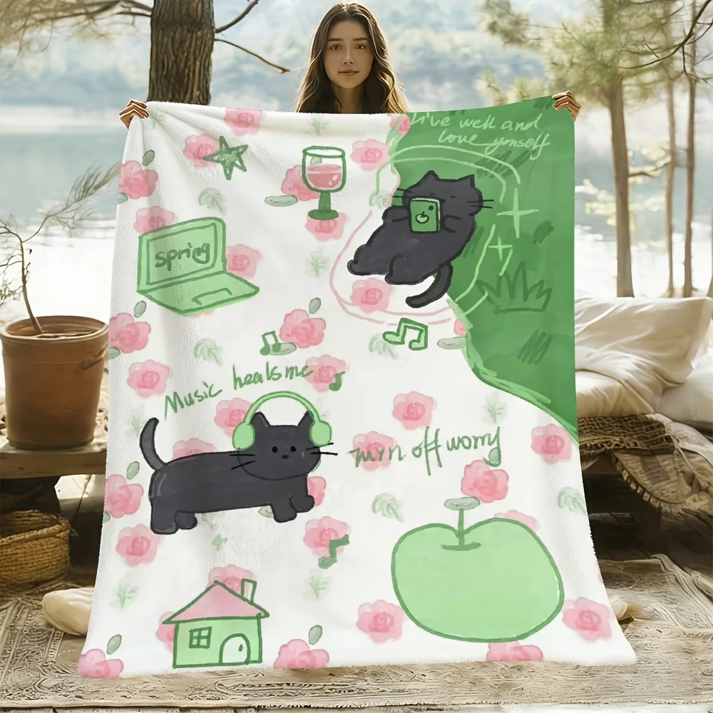 Large Spring Floral Cat Blanket Throw Plush Cozy Aesthetic Art Gift for Women Home Decor 150x200cm Queen Size
Large Spring Floral Cat Blanket Throw Plush Cozy Aesthetic Art Gift for Women Home Decor 150x200cm Queen Size