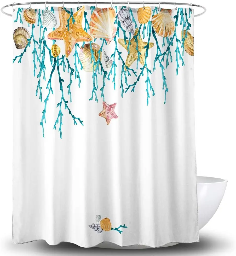 Seashore Coastal Shower Curtain Set Beach Nautical Starfish Shells Ocean Seascape Bathroom Decor Tapestry Waterproof Summer Trop
Seashore Coastal Shower Curtain Set Beach Nautical Starfish Shells Ocean Seascape Bathroom Decor Tapestry Waterproof Summer Trop