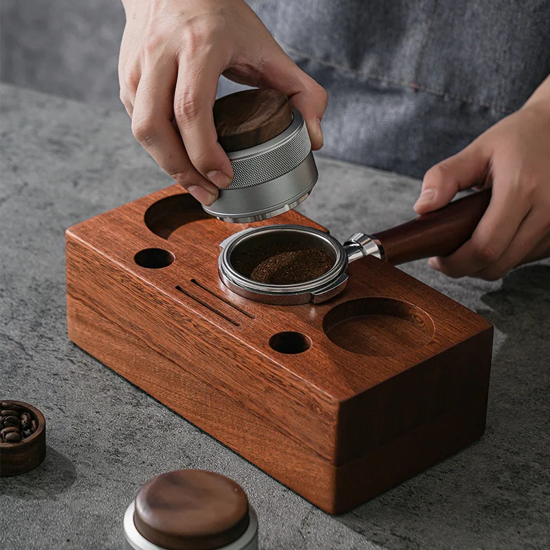Solid wood adjustable coffee powder base 51/58mm handle support multifunctional handle storage seat
Solid wood adjustable coffee powder base 51/58mm handle support multifunctional handle storage seat