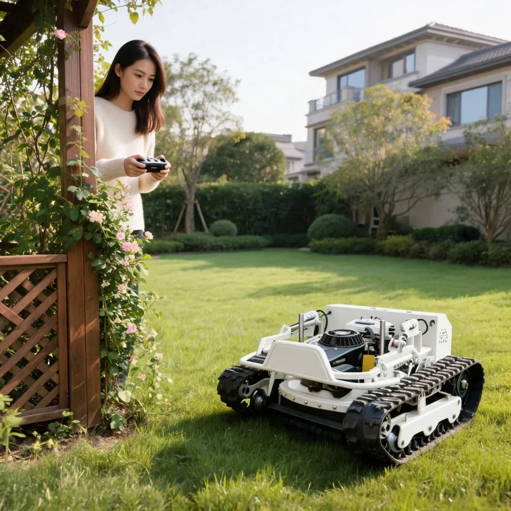 Tracked Lawn Mower Robot Garden Landscape Automatic Remote Control Simple Design Weeding Robot Farm Use High Efficiency
Tracked Lawn Mower Robot Garden Landscape Automatic Remote Control Simple Design Weeding Robot Farm Use High Efficiency