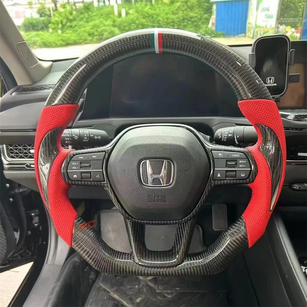 Customized black Carbon Fiber red Perforated Leather steering wheel For Honda Civic 11th 2021 2022 2023 2024
Customized black Carbon Fiber red Perforated Leather steering wheel For Honda Civic 11th 2021 2022 2023 2024