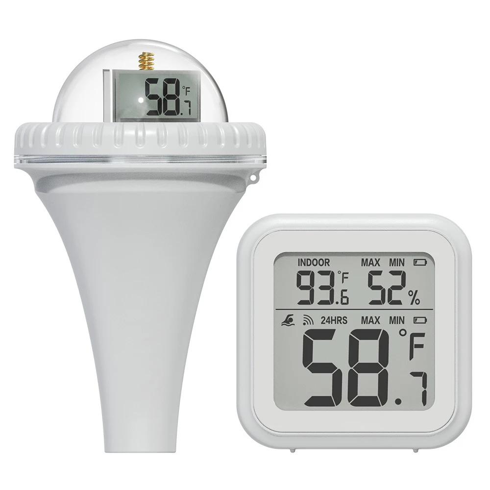 Pool Thermometer with Easy-to-Read, Waterproof Wireless Pool Thermometer with Indoor Temperature Monitor for Swimming
Pool Thermometer with Easy-to-Read, Waterproof Wireless Pool Thermometer with Indoor Temperature Monitor for Swimming