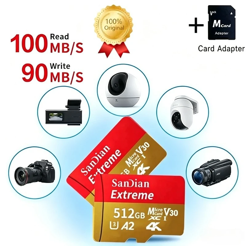 Original 1TB Micro TF/SD Card Memory Card 128GB 256GB Portable Mini Memory Card Class10 For Camera/Phone/Drone
Original 1TB Micro TF/SD Card Memory Card 128GB 256GB Portable Mini Memory Card Class10 For Camera/Phone/Drone
