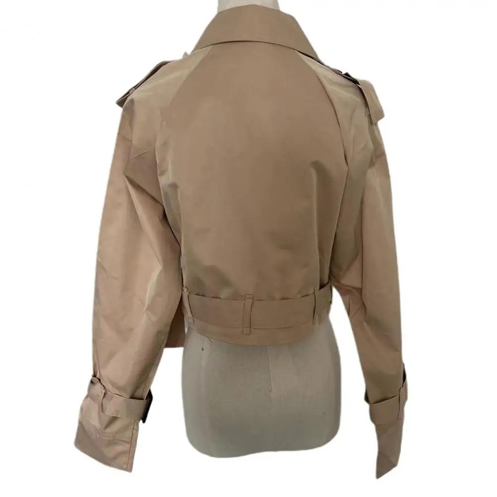 Women Casual Solid Color Coat Stylish Women's Double Breasted Windbreaker Jacket Cropped Lapel Coat for Spring/autumn Solid
Women Casual Solid Color Coat Stylish Women's Double Breasted Windbreaker Jacket Cropped Lapel Coat for Spring/autumn Solid