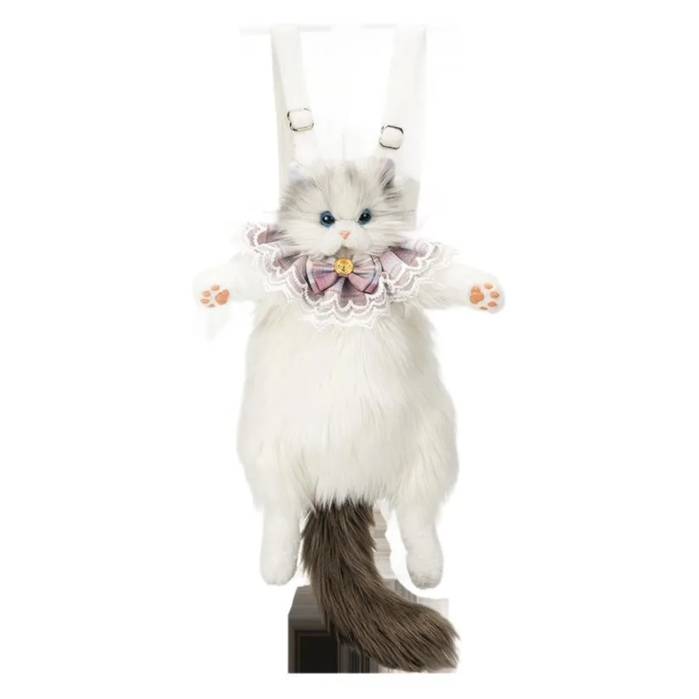 Long-haired Fluffy Cat Doll Backpack Ragdoll Cat Bow Tie Cute Women's Backpacks Handmade White Plush Cat Backpack Kids Children
Long-haired Fluffy Cat Doll Backpack Ragdoll Cat Bow Tie Cute Women's Backpacks Handmade White Plush Cat Backpack Kids Children