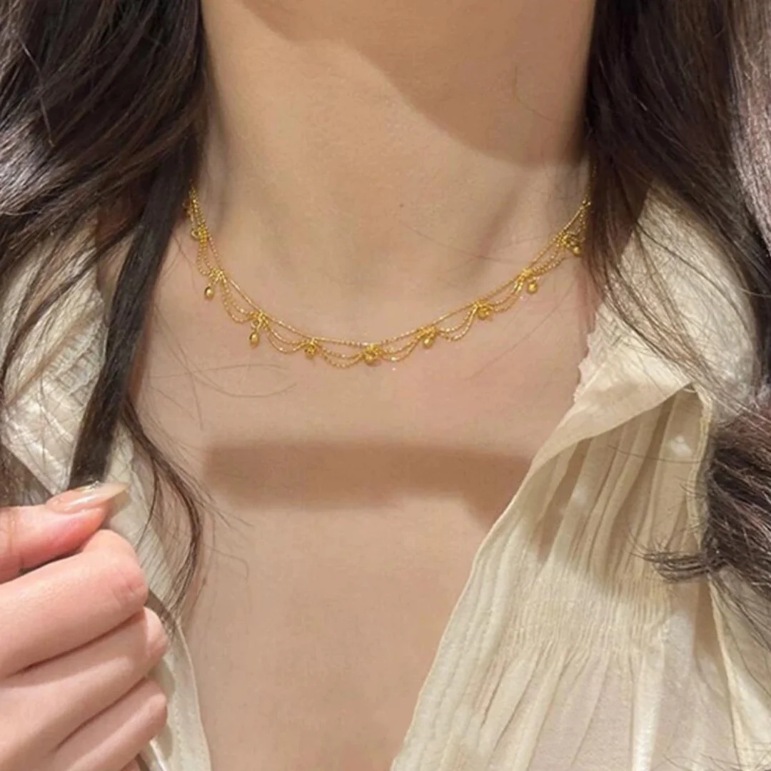 DUTRIEUX New Trend Elegant Lace Necklace Simple High-End Tassel Collarbone Chain Women Minimalist New Chinese Style Jewelry Gift
DUTRIEUX New Trend Elegant Lace Necklace Simple High-End Tassel Collarbone Chain Women Minimalist New Chinese Style Jewelry Gift