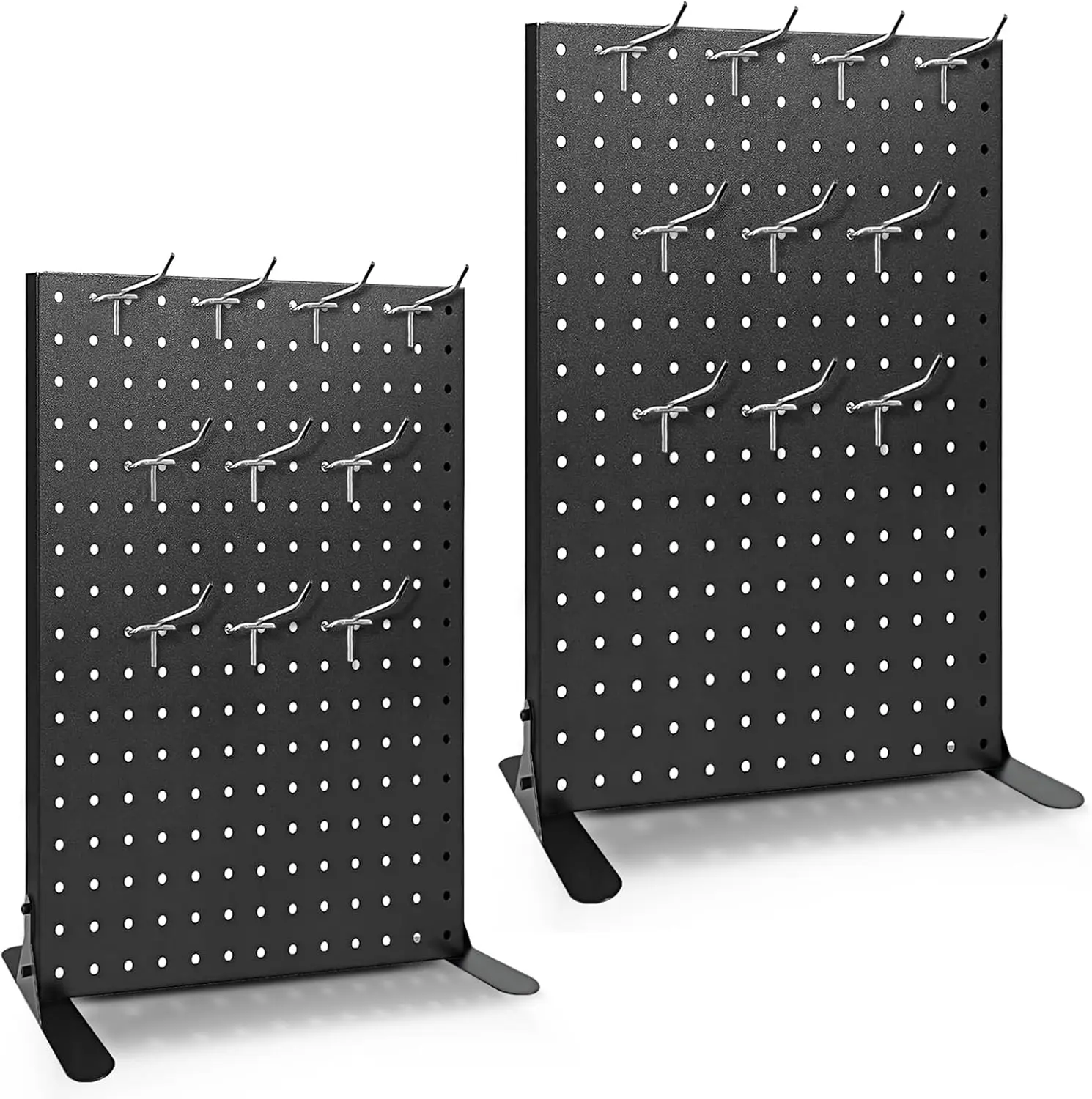 Pegboard Display Stand with 20 Hooks for Craft Shows, Metal Jewelry Retail Rack 17x13 Inch
Pegboard Display Stand with 20 Hooks for Craft Shows, Metal Jewelry Retail Rack 17x13 Inch