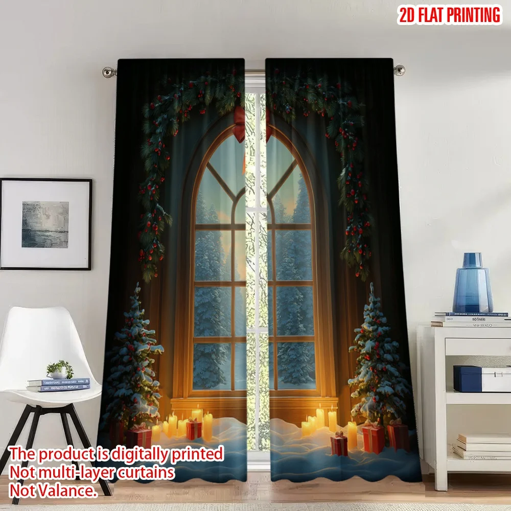 2pcs 2D flat printing Merry Christmas Trendy Curtains Cozy Christmas Scene_a Digital Printed Polyester Drapes Party Decorations
2pcs 2D flat printing Merry Christmas Trendy Curtains Cozy Christmas Scene_a Digital Printed Polyester Drapes Party Decorations