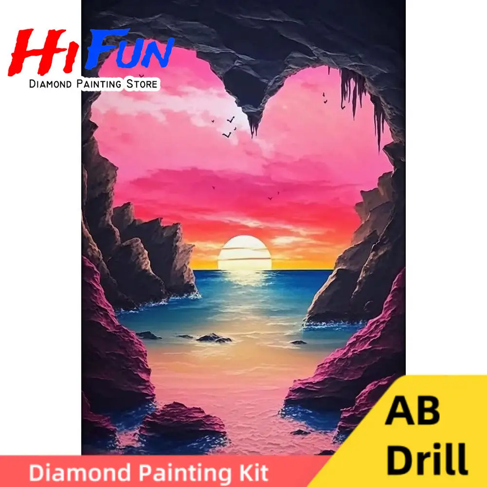 AB Drill 5d Diamond Painting Art Lovers Cove Sunset Landscape Diy Mosaic Beach Cross Stitch Wife Birthday Anniversary Gift 
AB Drill 5d Diamond Painting Art Lovers Cove Sunset Landscape Diy Mosaic Beach Cross Stitch Wife Birthday Anniversary Gift