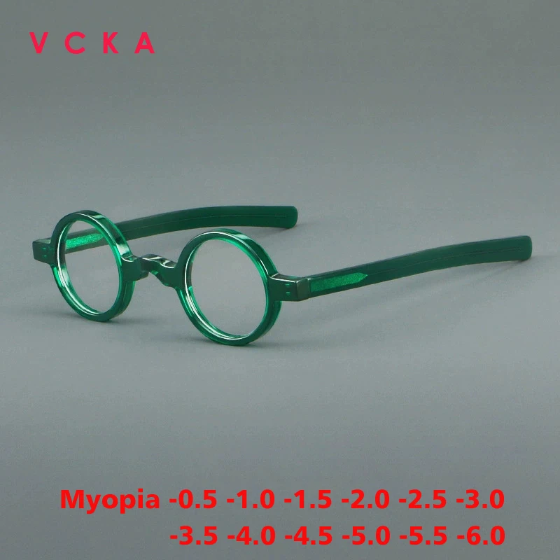 VCKA Small Round Acetate Myopia Glasses Frame Women Men Brand Design Eyeglasses Retro Optics Prescription Eyewea -0.50 to -6.00
VCKA Small Round Acetate Myopia Glasses Frame Women Men Brand Design Eyeglasses Retro Optics Prescription Eyewea -0.50 to -6.00