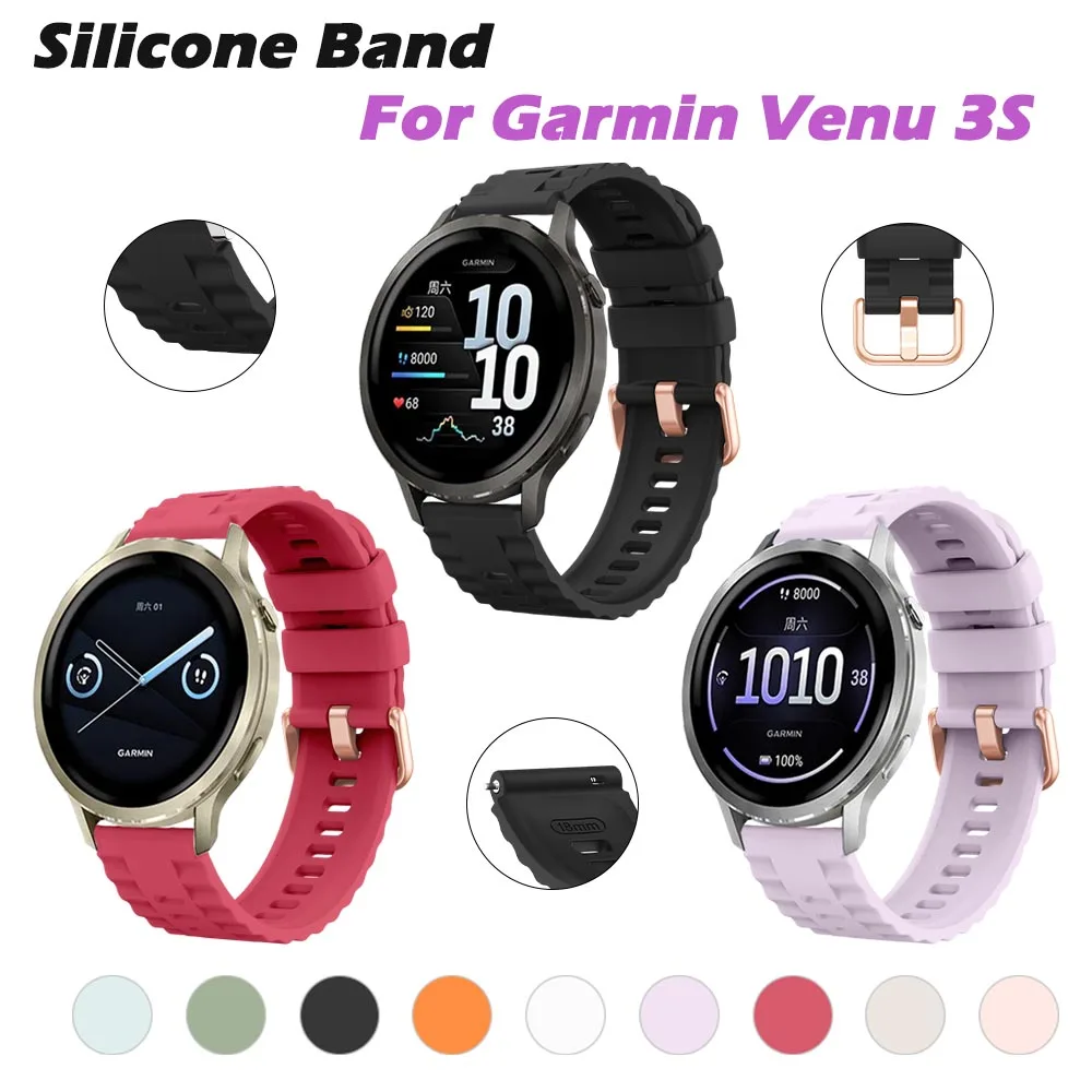 18mm Universal Silicone Wave Pattern Band for Garmin Venu 4 41mm Breathable Replaceable Adjustable for Garmin Venu 4 41mm Strap
18mm Universal Silicone Wave Pattern Band for Garmin Venu 4 41mm Breathable Replaceable Adjustable for Garmin Venu 4 41mm Strap