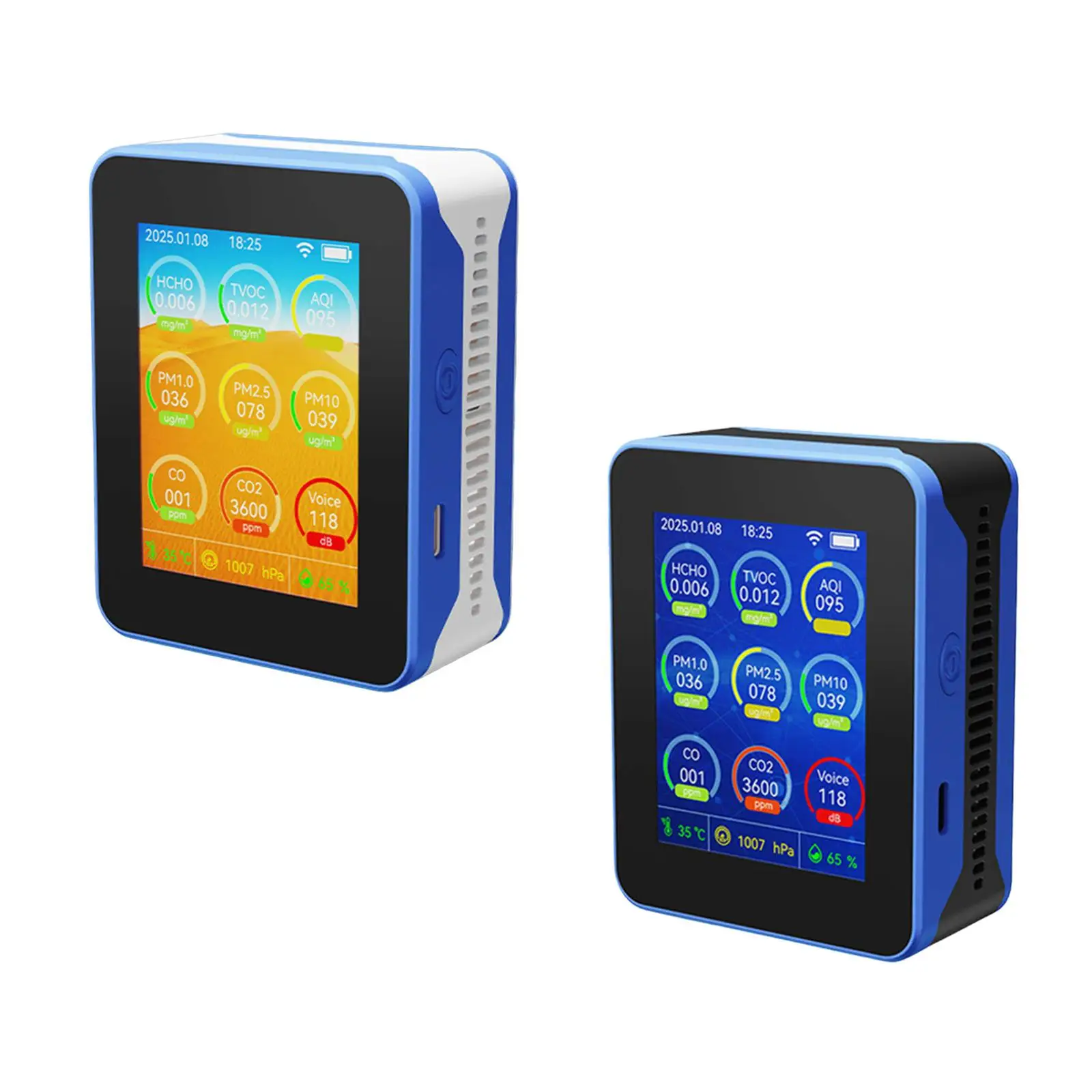 Air Quality Monitor Real Time Display Formaldehyde CO2 Detection Wireless Tester for House Indoor Outdoor Yard School Kitchen
Air Quality Monitor Real Time Display Formaldehyde CO2 Detection Wireless Tester for House Indoor Outdoor Yard School Kitchen
