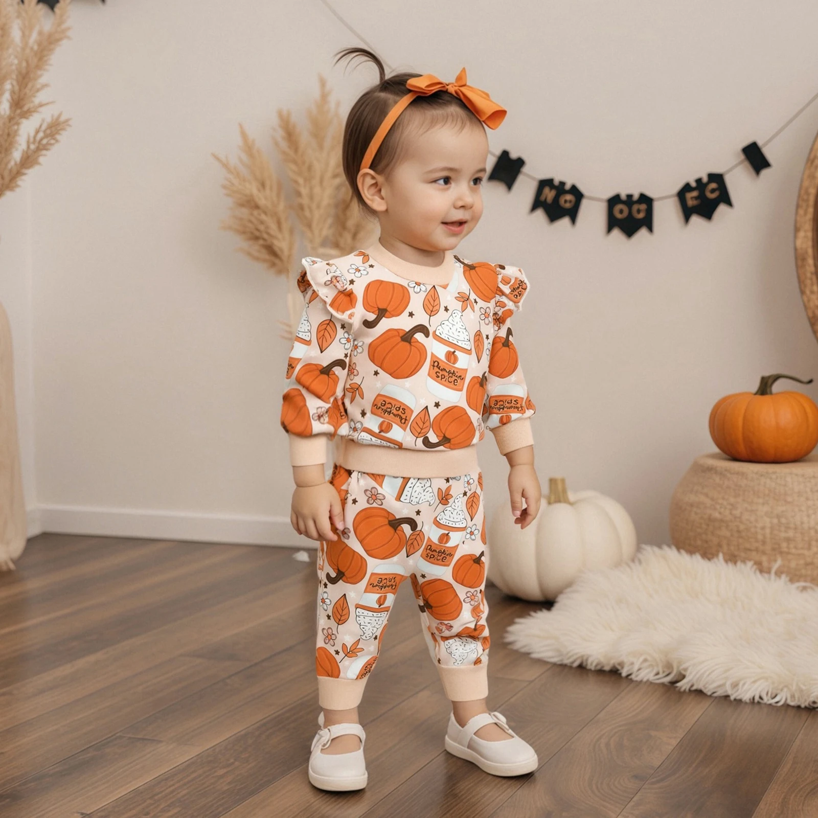Fall Winter Toddler Baby Girl Clothes Cute Print Ruffle Shirt Top Pants Set 2 Piece Newborn Infant Girl Outfits
Fall Winter Toddler Baby Girl Clothes Cute Print Ruffle Shirt Top Pants Set 2 Piece Newborn Infant Girl Outfits