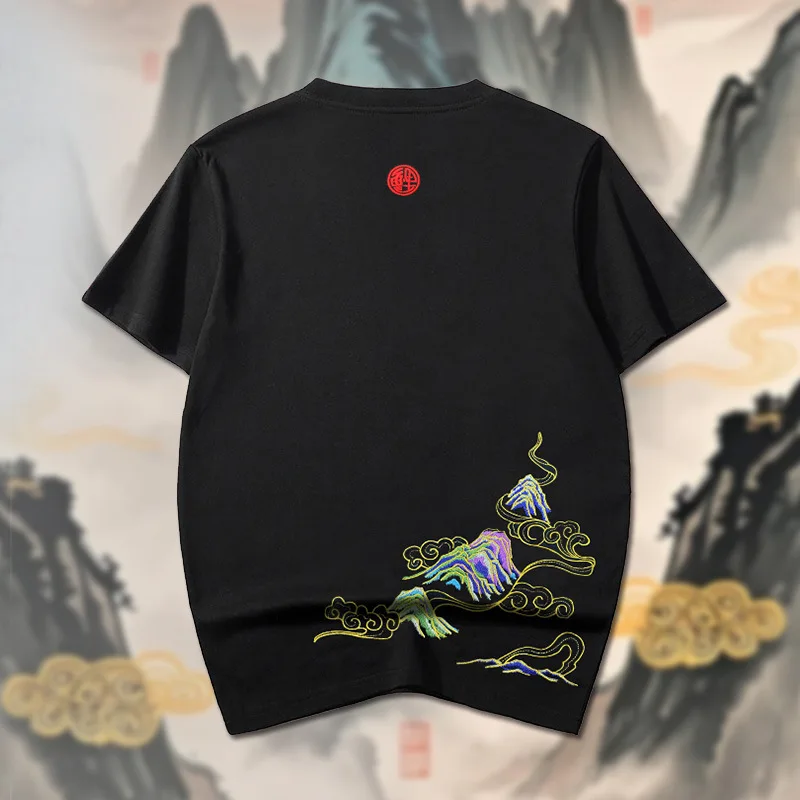 Men's round Ne ort Sve T-irt Embroidered Faionable Base irt Summer New Sle Cotton Blend Loose Fit Daily Wear
Men's round Ne ort Sve T-irt Embroidered Faionable Base irt Summer New Sle Cotton Blend Loose Fit Daily Wear