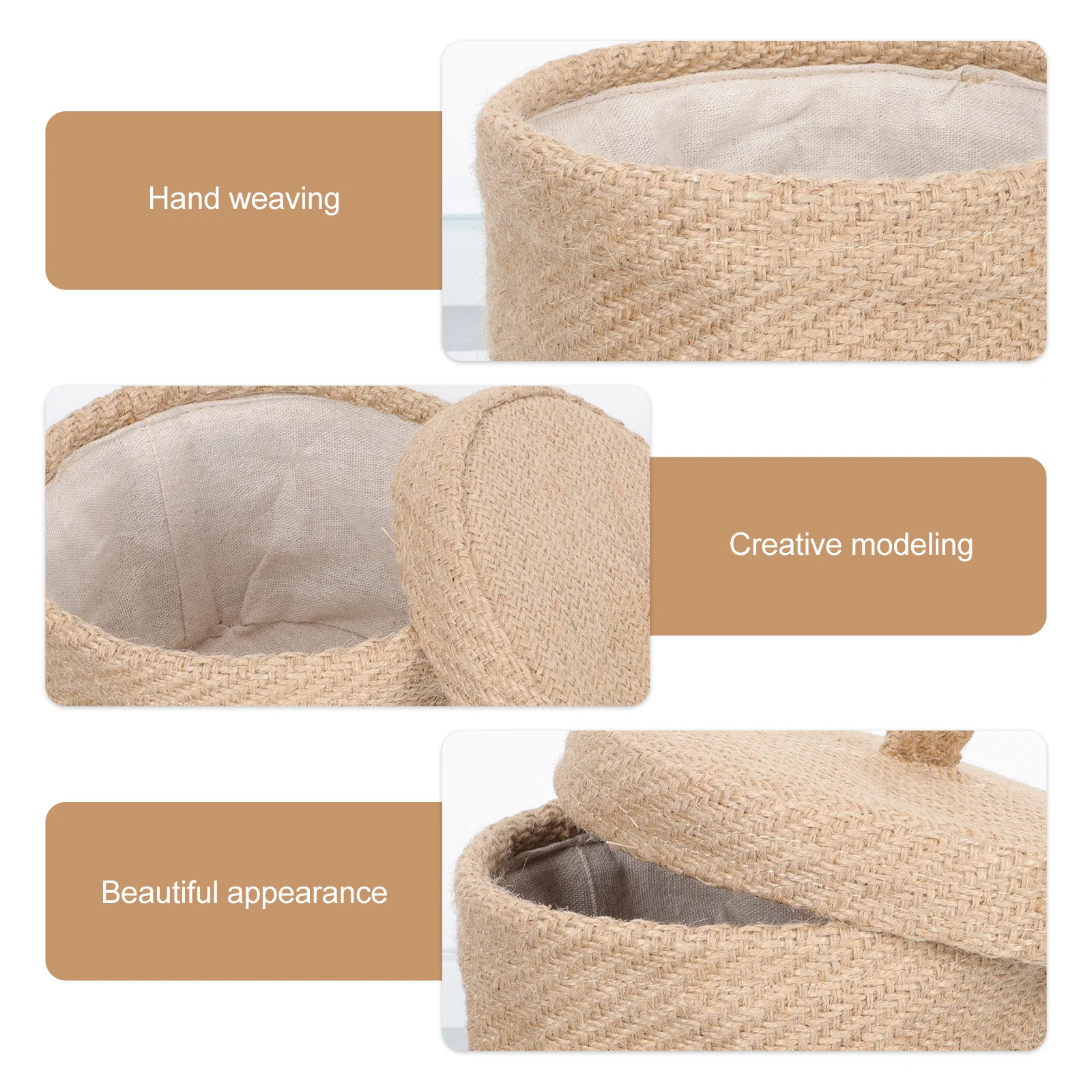 Household Desktop Woven Storage Basket Multipurpose Decorative Organizer Storage Basket with Lid for Small Items
Household Desktop Woven Storage Basket Multipurpose Decorative Organizer Storage Basket with Lid for Small Items