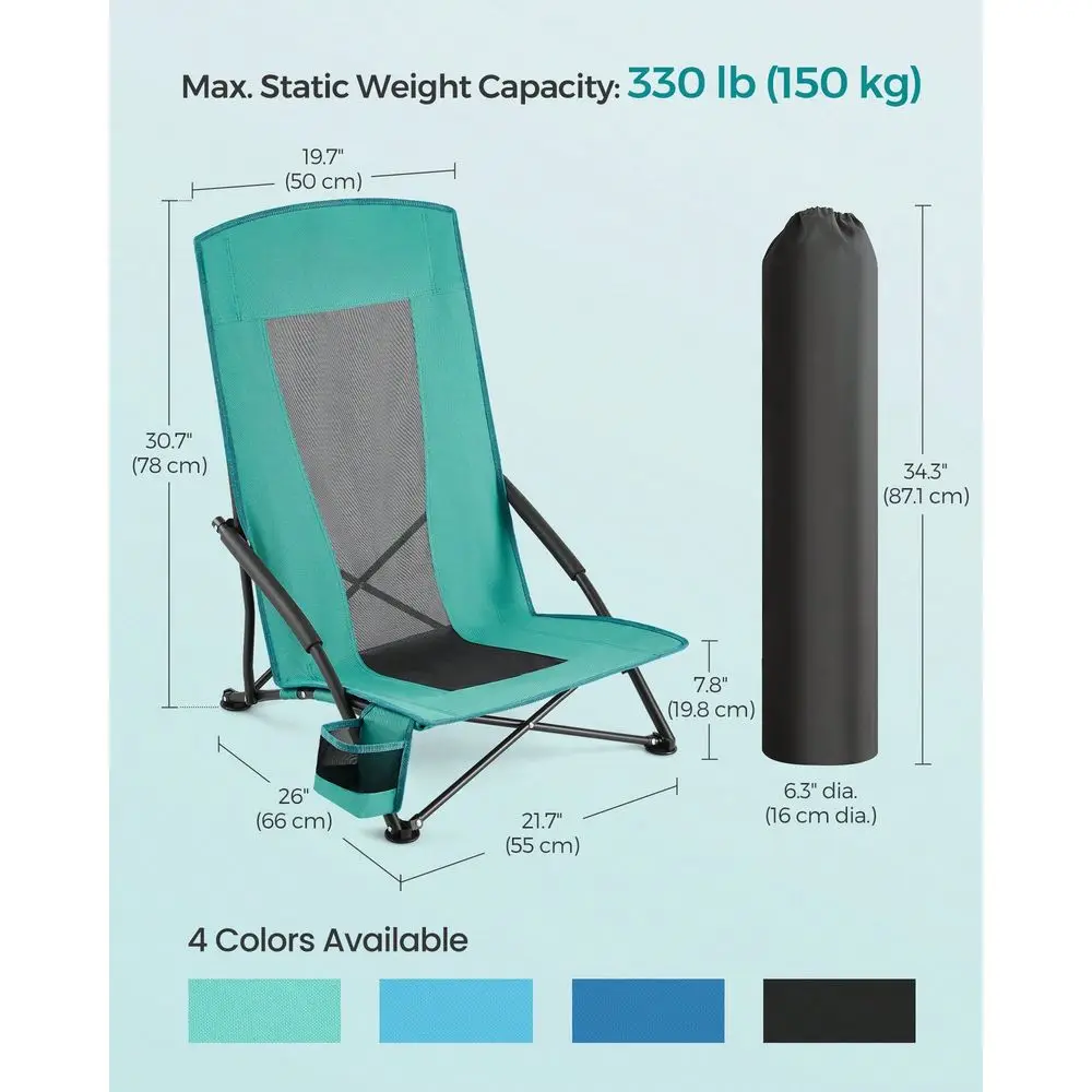 Portable Beach Chair, Folding Camping Chair With High Backrest, Cup Holder, Outdoor Picnic Chair, Lightweight, HeavyDuty, Max.
Portable Beach Chair, Folding Camping Chair With High Backrest, Cup Holder, Outdoor Picnic Chair, Lightweight, HeavyDuty, Max.