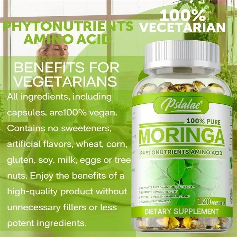 Moringa Capsules - Boosts Metabolism, Detox, Promotes Skin, Hair & Intestinal Health, Enhances Immunity, Energy, Antioxidant Sup
Moringa Capsules - Boosts Metabolism, Detox, Promotes Skin, Hair & Intestinal Health, Enhances Immunity, Energy, Antioxidant Sup